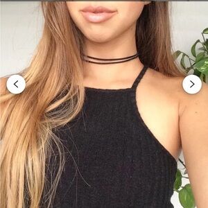 5/$15 - Black Suede Choker Necklace